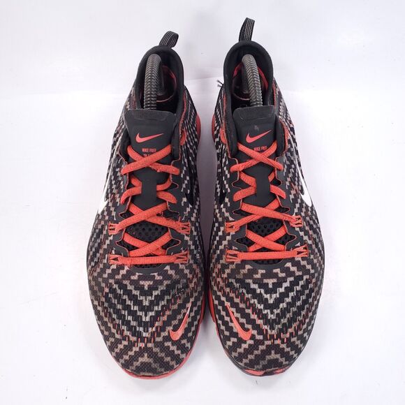 Nike Free 5.0 TR Fit 4 Athletic Running Shoe Womens Size 8 629832-005 Black Red - Picture 2 of 9